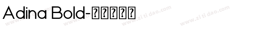 Adina Bold字体转换